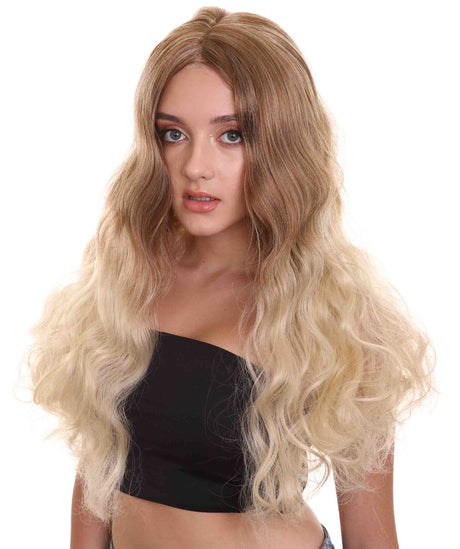 Summer Adult Women's 23" In. - Long Length Blonde Ombre  Hair - Lace Front Heat Resistant Fibers