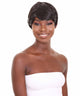 Nunique Women's 10" in. Capless Cap Heat Resistant Iconic Short Black Pixie Wig - Designed with Adjustable Lining for Universal Comfort - Heat Resistant Synthetic Fibers
