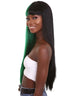 Double Entendre - Lace Split Dye Blow Out in Dark Green and Black - Adult Fashion Wig | Nunique