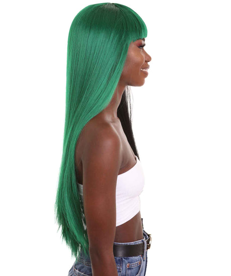 Double Entendre - Lace Split Dye Blow Out in Dark Green and Black - Adult Fashion Wig | Nunique