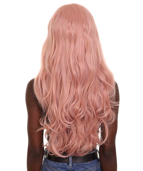 Anya - Nunique Women's  30" Wavy Lace Front Heat Resistant Fashion Icon Wig - Extra Long Length Pink Hair - Easy to Wear and Simple to Maintain