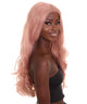 Anya - Nunique Women's  30" Wavy Lace Front Heat Resistant Fashion Icon Wig - Extra Long Length Pink Hair - Easy to Wear and Simple to Maintain