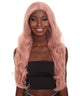 Anya - Nunique Women's  30" Wavy Lace Front Heat Resistant Fashion Icon Wig - Extra Long Length Pink Hair - Easy to Wear and Simple to Maintain