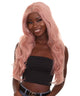 Anya - Nunique Women's  30" Wavy Lace Front Heat Resistant Fashion Icon Wig - Extra Long Length Pink Hair - Easy to Wear and Simple to Maintain
