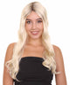 Nunique Adult Women's 22" In. Make Up Artist Princess Wig - Long Length Wavy Blonde Hair With Dark Roots