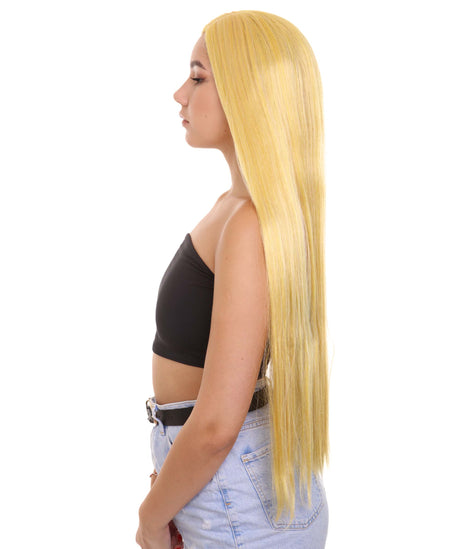 Nunique Adult Women's 30" In. American Social Media Personality Wig - Extra Long Length Golden Blonde Hair