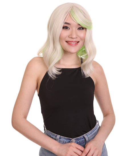 Amie - Women's Shoulder Length Wavy Wig with Face Framing Bangs - Fashion Wig | NU