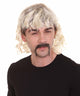 Adult Men's Zookeeper of Animals Mullet With HandleBar Mustache