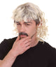 Adult Men's Zookeeper of Animals Mullet With HandleBar Mustache