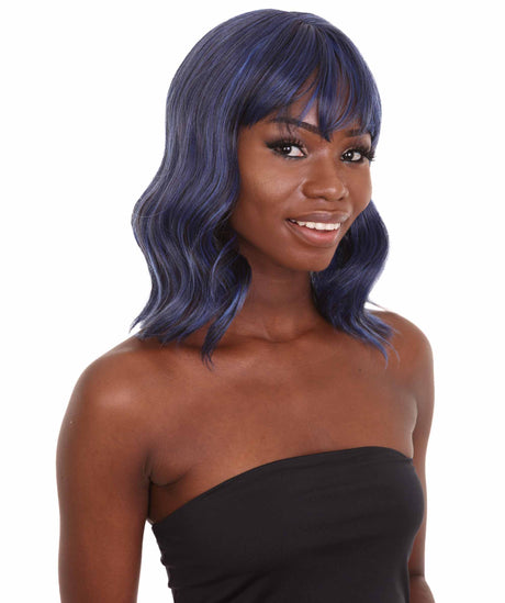 Amie - Women's Shoulder Length Wavy Wig with Face Framing Bangs - Fashion Wig | NU