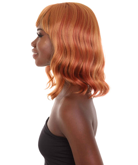 Amie - Women's Shoulder Length Wavy Wig with Face Framing Bangs - Fashion Wig | NU