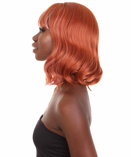 Amie - Women's Shoulder Length Wavy Wig with Face Framing Bangs - Fashion Wig | NU