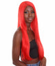 Nunique Women's 26 in. Lace Front Heat Resistant Wig NUW-0059 (Red)