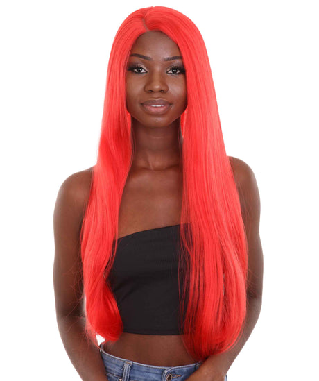 Nunique Women's 26 in. Lace Front Heat Resistant Wig NUW-0059 (Red)