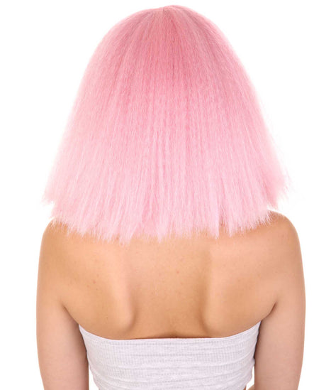 Women's Angular Afro Bob with Extra Long Bangs - Adult Halloween Wigs | HPO