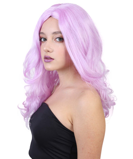 Women's Long Lavender Center Part Blowout - Adult Halloween Wigs | HPO