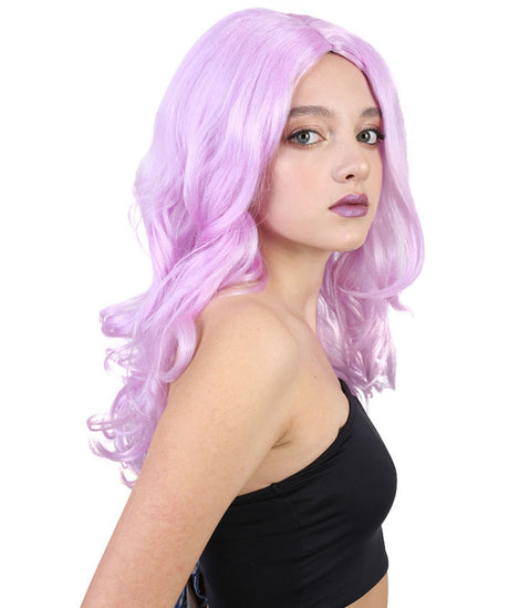 Women's Long Lavender Center Part Blowout - Adult Halloween Wigs | HPO