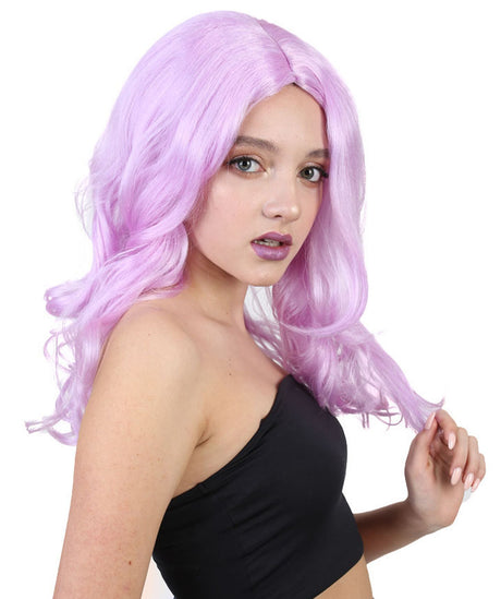 Women's Long Lavender Center Part Blowout - Adult Halloween Wigs | HPO