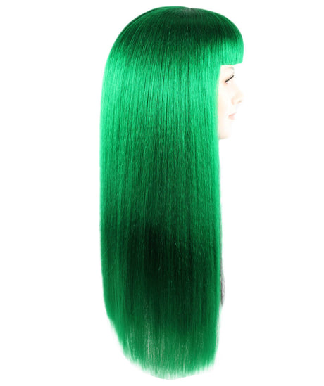 Women's Extra Long Two Tone Straight Hair with Bangs - Adult Halloween Wigs | HPO
