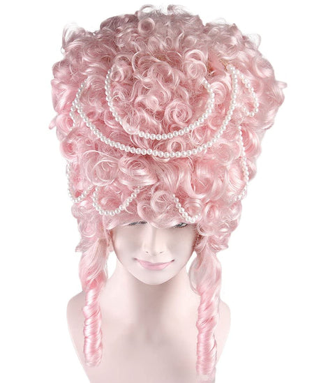 Women's Baroque Marie Antoinette Aristocrat Wig with Faux Pearl Strings - Adult Historical Wigs | HPO