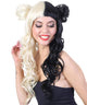 Women's Long Curly Two Tone Half Up Double Bun Wig with Bangs - Halloween Wigs | HPO