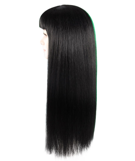 Women's Extra Long Two Tone Straight Hair with Bangs - Adult Halloween Wigs | HPO