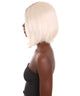 Nunique Adult Women's 12" In. Socialite Wig - Shoulder Length Platinum White Hair With Dark Roots