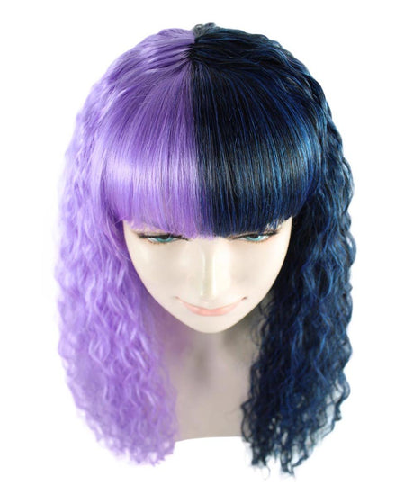 Melanie Long Wig | Wavy Purple & Black Wig | HPO