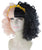 Women's Two-Tone Dolly Shirley Temple Ringlets with Yellow Petal Crown - Halloween Wigs | HPO