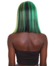 Nunique Adult Women's 14" In. Stylish Ghana Pride Wig - Shoulder Length Red Gold and Green Hair