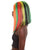 Nunique Adult Women's 14" In. Stylish Ghana Pride Wig - Shoulder Length Red Gold and Green Hair