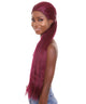 Nunique Adult Women's 30" In. No Press Rapper Wig - Extra Long Length Dark Purple Hair With Ponytail
