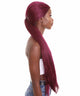 Nunique Adult Women's 30" In. No Press Rapper Wig - Extra Long Length Dark Purple Hair With Ponytail