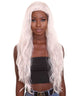 Nunique Adult Women's 30" In. - Extra Long Length Wavy Beach White Hair