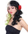 Women's Long Two Tone Curls with Red Ribbons and Neon Peekaboo - Celebrity Wigs | HPO