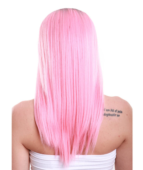 Rachelle Long Straight Center Part Lace Front with Dark Roots - Adult Fashion Wigs | Nunique