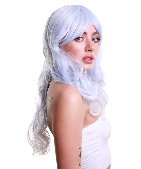 Women's Icy Loose Curls with Bangs - Halloween Wigs | HPO