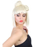 Women's Blonde Bob with Bangs and Bow Bun Wig - Adult Fashion Wigs | HPO