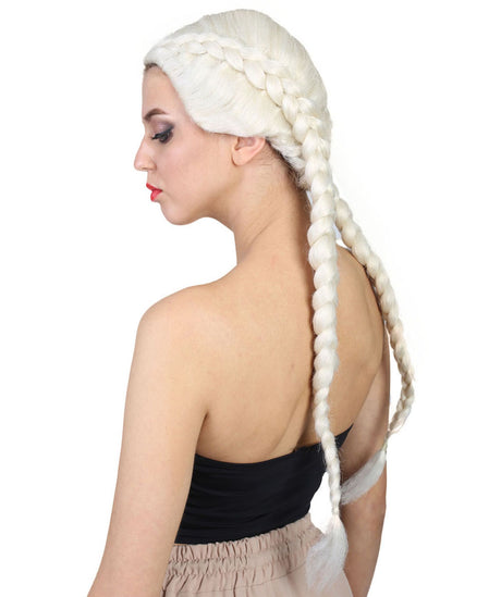 Long French Braids Side View