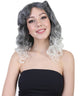 Vivien - Women's Silver and White Ombre Casual Marcel Curls -  Adult Halloween Wigs | HPO