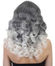 Vivien - Women's Silver and White Ombre Casual Marcel Curls -  Adult Halloween Wigs | HPO