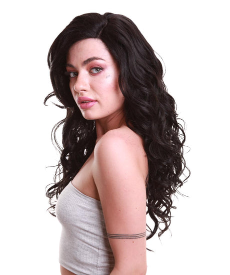 Zaraya Women's Long Bouncy Natural Lace Front Curls - Adult Fashion Wigs | Nunique