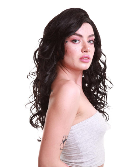 Zaraya Women's Long Bouncy Natural Lace Front Curls - Adult Fashion Wigs | Nunique