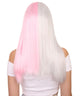 Adult Women's 20" Inch Long Length Straight 4x4 Lace Front Natural 2-Tone Pink White Icon Beauty Wig, 100% Heat Resistant Fibers, Perfect for your Everyday Wear and Styling to your Expectations! -   Wig,  | NU