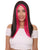 Adult Women's 18" Inch Long Length Straight 4x4 Lace Front Red Highlights Natural Hairline Beauty Wig, 100% Heat Resistant Fibers, Perfect for your Everyday Wear and Styling to your Expectations! -   Wig, Straight | NU