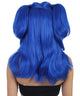 Dark Blue Halloween Wig Back View