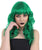 Women's Green long Curly Wig