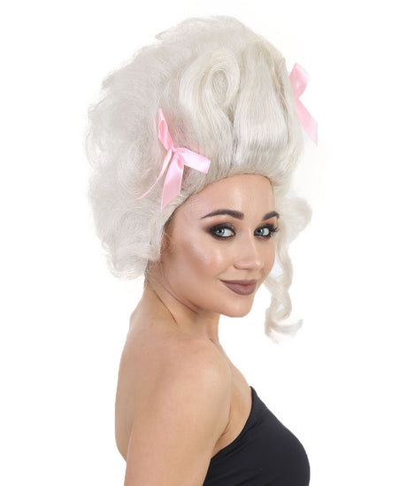 Women's Baroque Marie Antoinette Bouffant Wig with Bows - Adult Historical Wigs | HPO