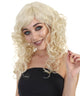 Women's Long Blonde Curly Wig with Bangs - Adult Halloween Wigs | HPO