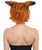 Natural Red Color Short Fox Pixie Wig with Black Tipped Ears